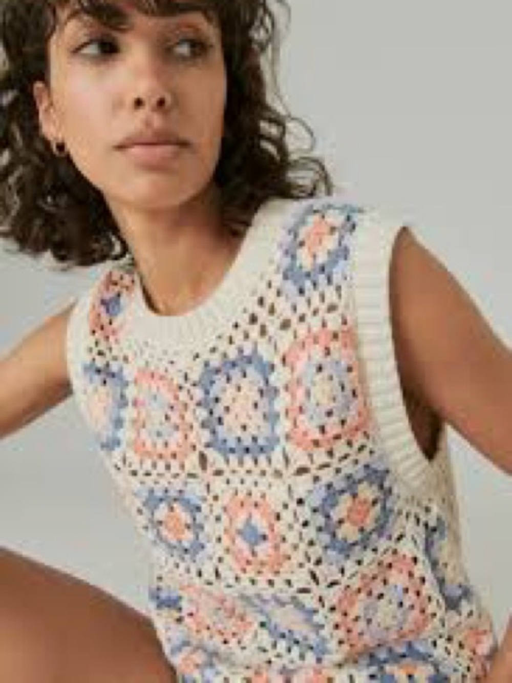Lucky Brand • Crochet Geo Sweater Tank - Picture 3 of 15